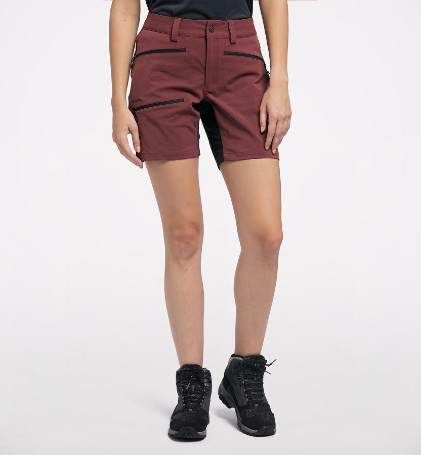 Haglöfs Womens Rugged Flex Shorts Red/Black New Zealand 21705IRSA